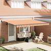 Retractable Awning Yellow and Orange 450 x 300 x 165 cm