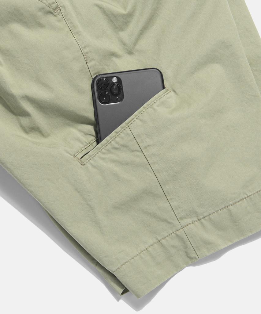 ESPIONAGE Double Pleats Chino Shorts Khaki Beige
