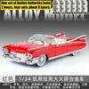 1:24 1959 Cadillac Eldorado Biarritz Vintage Convertible Luxury Alloy Metal Diecast Model Car Sound & Light Pull Back Toy Hobby zs3