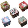 Embossing Christmas Tinplate Empty Tins Candy Cookie Gift Storage Container Box