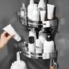 Space Saving Corner Shower Caddy Bathroom Shelf Punching Free Easy Installation 2 Hooks