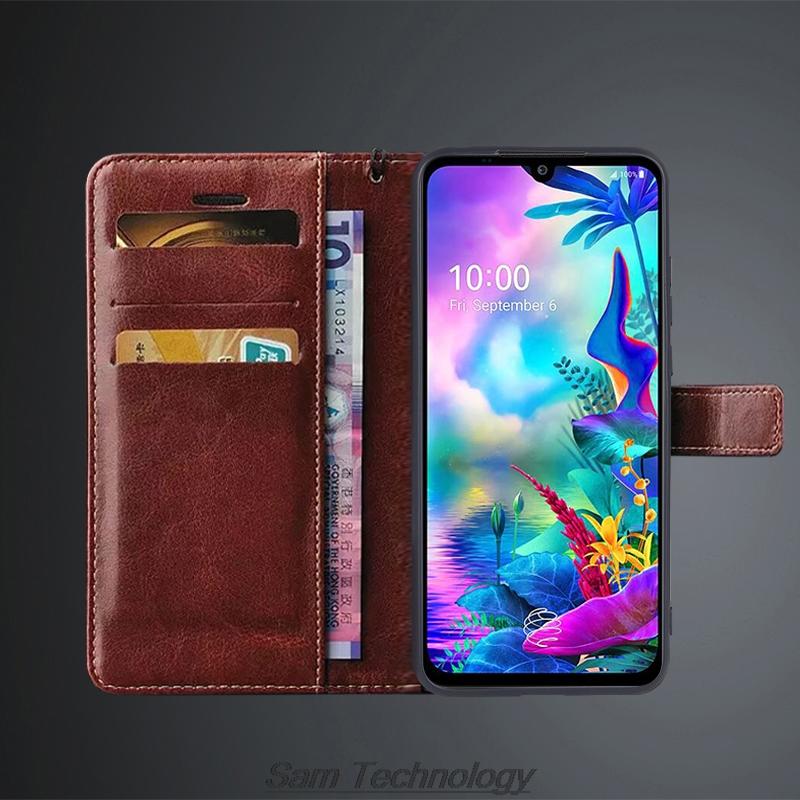 Чехол-держатель для карточек для LG V50s ThinQ из искусственной кожи, откидной чехол-книжка в стиле ретро, деловой чехол-кошелек, чехол Fundas Coque