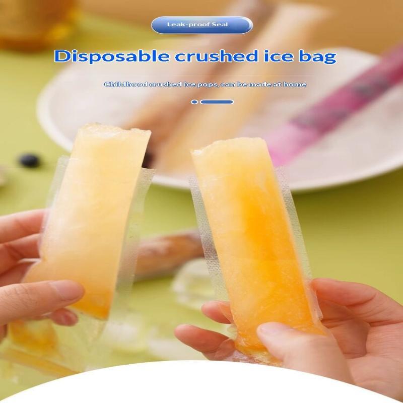 100/50Pcs Disposable Transparent Popsicle Bags Ice Cream Juice Yogurt Chocolate Ice Bags Diy Kitchen Accessories Cool Summer