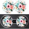 2 Pack Car Cup Holder Coasters, 2.63 Inch Anti Slip Ceramic Absorbent Coaster with Cork Base and Finger Notch, Cute Car Accessories Interior for
