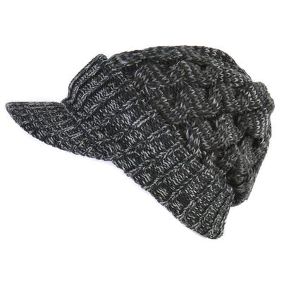 Теплая вязаная шапка-каскад, размер подходит стильно [Повседневная коробка] [Один самый/смешанный черный] осень/зима