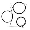 3x Universal Cable Kit Clutch Brake Throttle Wire Set For Motorcycle Restoration