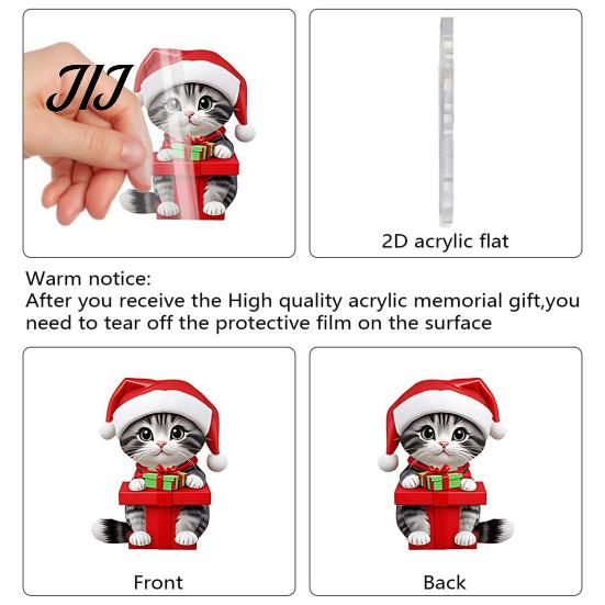 Decorative Acrylic Cat Figurines for Windows 2026 Advent Calendar, 24 Days Christmas Countdown Calendar with Tree Decorations Hanging Ornaments