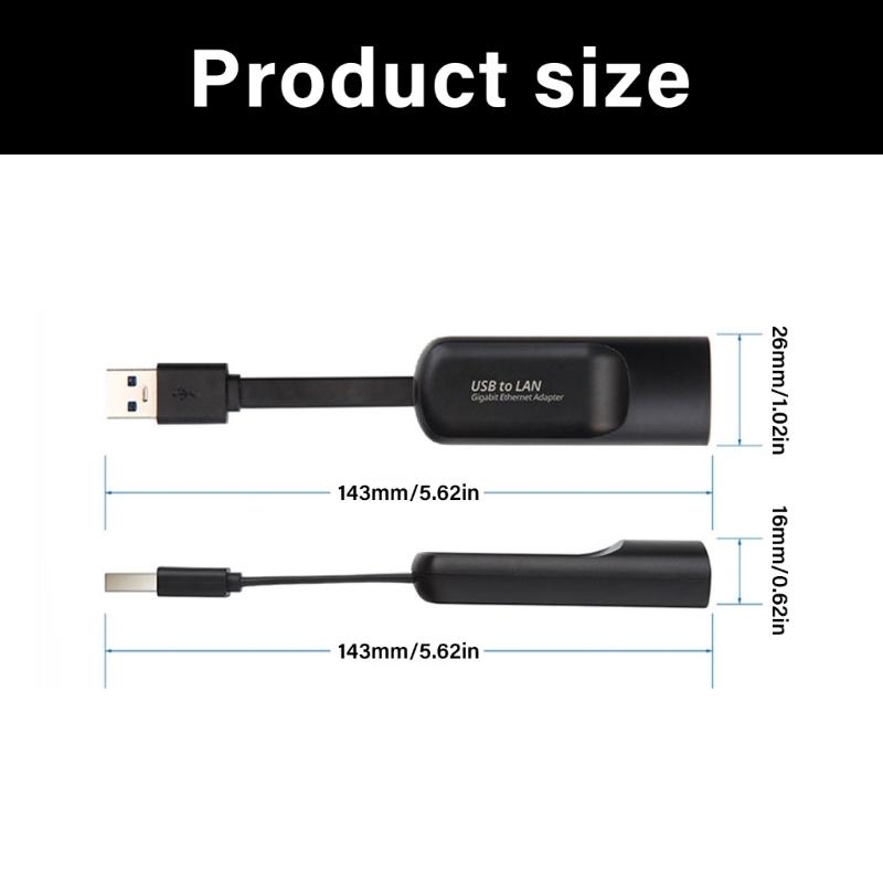 Адаптер USB3.0 Gigabit LAN Чип RTL8153 1000 Мбит/с Высокоскоростной Порт Ethernet Для Настольного Компьютера Ноутбука ТВ