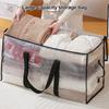 Large Quilt Storage Bag Clear Storage Bin With Lid Reinforced