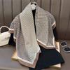 Summer Thin 90 Square Scarf Women'S Versatile French Retro Dense Qianhe Foreign Style Silk Scarf Premium Shawl