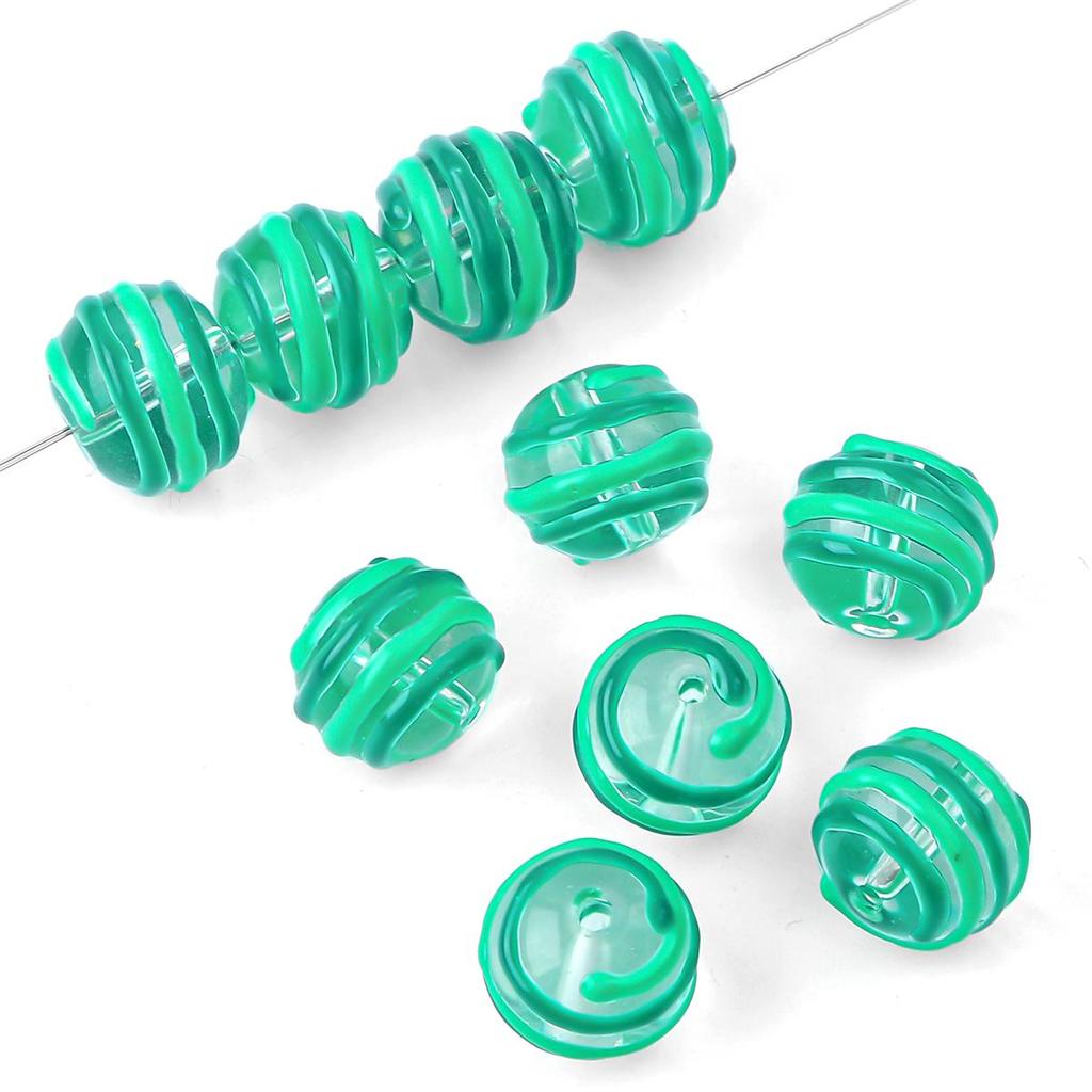 2 шт./пакет, ручная роспись, забавные цветные стеклянные бусины для DIY ожерелье, браслет, серьги, изготовление ювелирных изделий, аксессуары для рукоделия