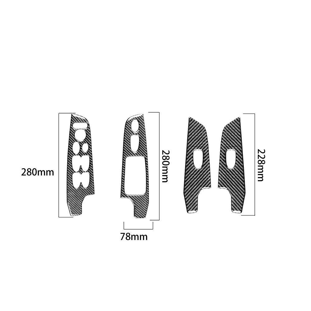 4 шт., накладка на панель переключателя окна из углеродного волокна для Honda Civic 8th 2006 2007 2008 2009 2010 2011 LHD Accesorios Para