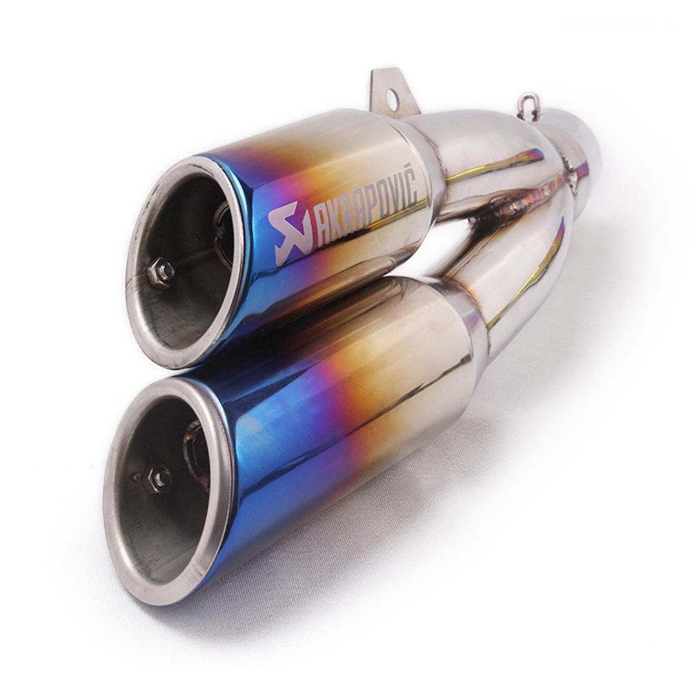 Universal Dual Exhaust Pipe for Vespa, Kawasaki, Yamaha GSXS150 Motorcycles