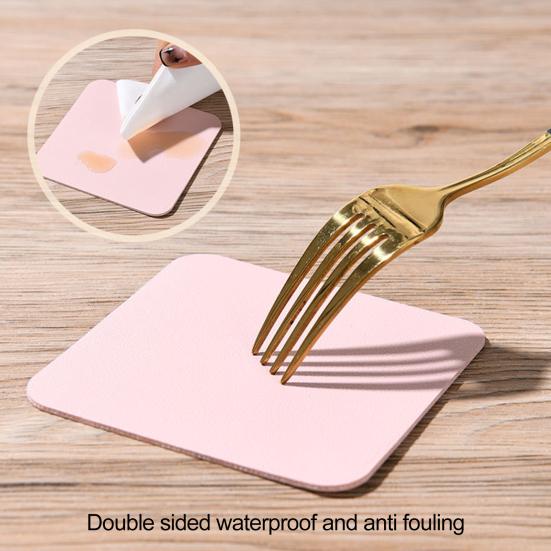 Обеденный стол Подставка для столовых приборов Яркий цвет Износостойкий нескользящий дизайн Круглый квадратный коврик для чашки Коврик для кружки