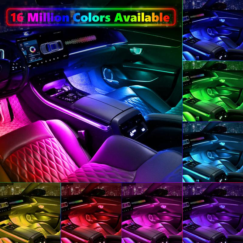22in1 Symphony Car Ambient Light RGB 213 Color Universal Car Interior led strip acrylic Backlight Guide Symphony Atmosphere lamp