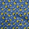 Cotton Poplin Dark Blue Fabric Bird Ladybird  Quilting Supplies Print Sewing Fabric By The Yard 42 Inch