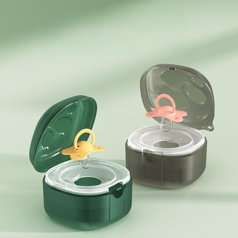 Цельный чехол для соски Kawaii, держатель для соски с мультяшной кошачьей лапой, портативный прозрачный ящик для хранения соски, аксессуары для соски