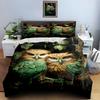 Owl leaf motif. Bedding Duvet cover sets Duvet covers Pillowcases gifts (1 * Duvet Cover 2 * Pillowcases, without duvet insert)