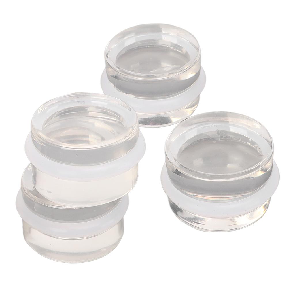 4 шт. Дверной стопор пластиковый акриловый прозрачный круглый не сверлящийся для гостиной ванной комнаты