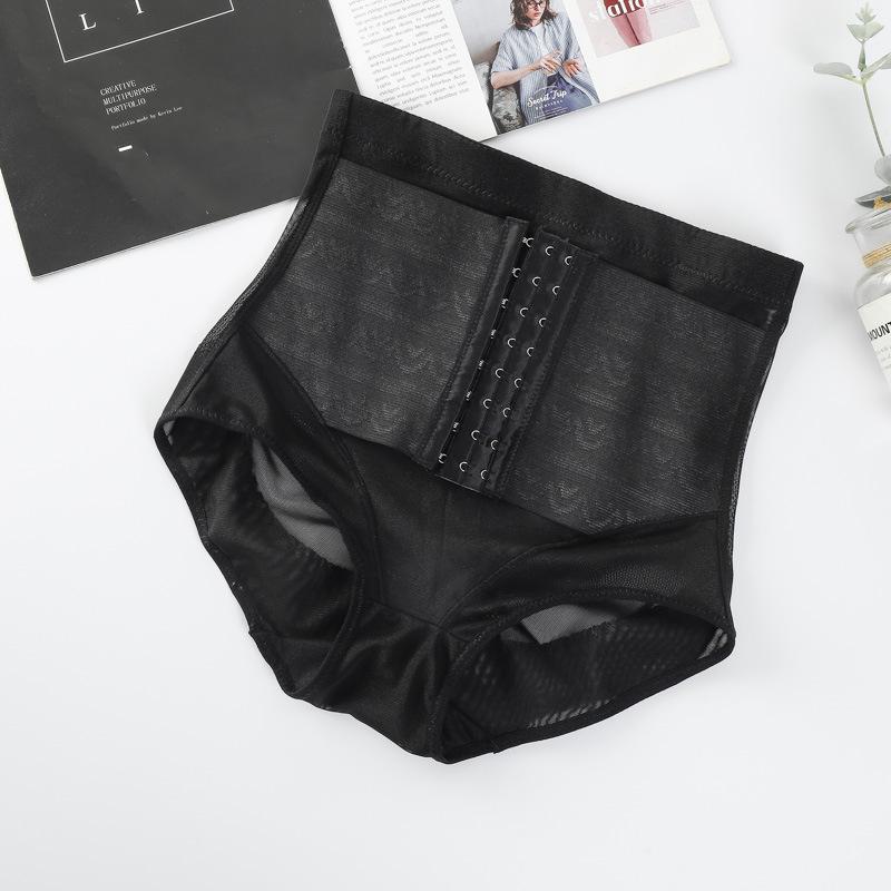 Women's High Waist Shapewear Briefs Postpartum Recovery Fat Burning Belly Control Shorts Panties Comfortable Breathable Mesh Body Shaper Panties