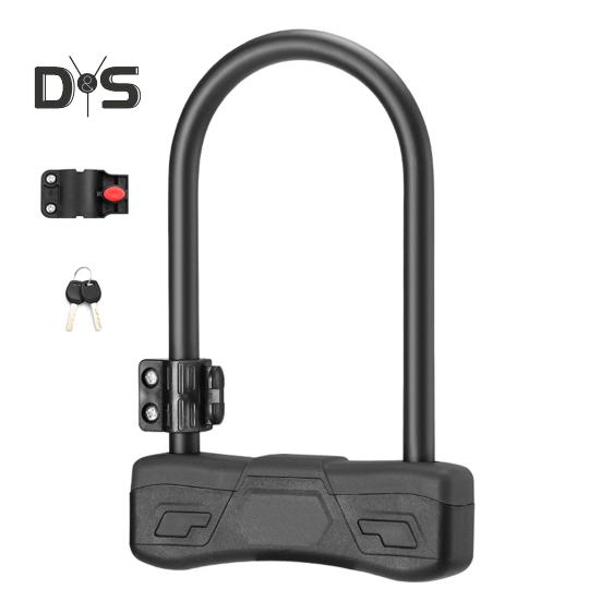 Сверхпрочный U-образный велосипедный замок, антипорезной велосипедный замок из легированной стали с монтажным кронштейном, комбинированный велосипедный замок для электровелосипедов, мотоциклов
