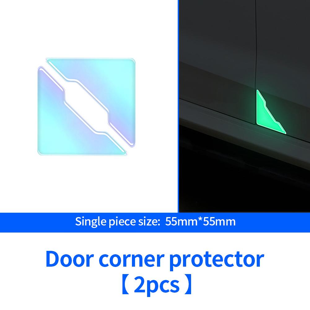 Автомобильные зеркала заднего вида, дверные ручки, светящаяся защитная наклейка, защитная пленка, наклейка на отделку, устойчивая к царапинам, полоска для автомобильных ручек