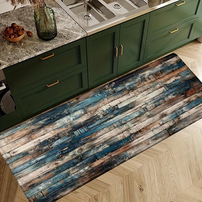 1 шт. анти-усталостный кухонный коврик винтажный деревянный водонепроницаемый нескользящий толстый мягкий кухонный коврик прочный комфортный стоячий коврик для кухни