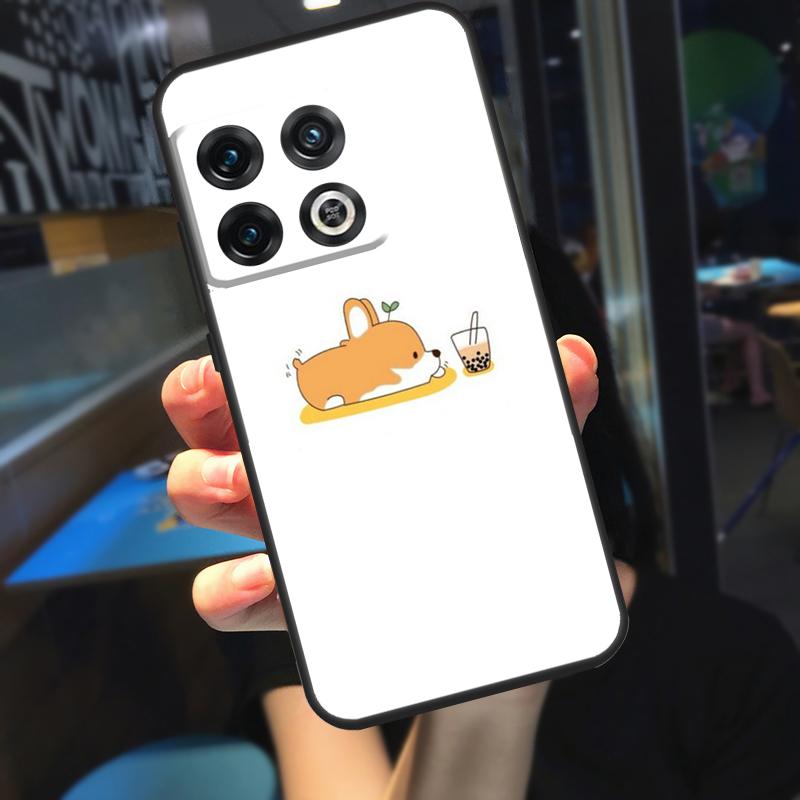 Чехол Corgi and Bubble Tea для OnePlus 10T 8T 9RT 12 13 13R 11 9 10 Pro OnePlus Nord 4 CE 2 3 Lite N20 N30