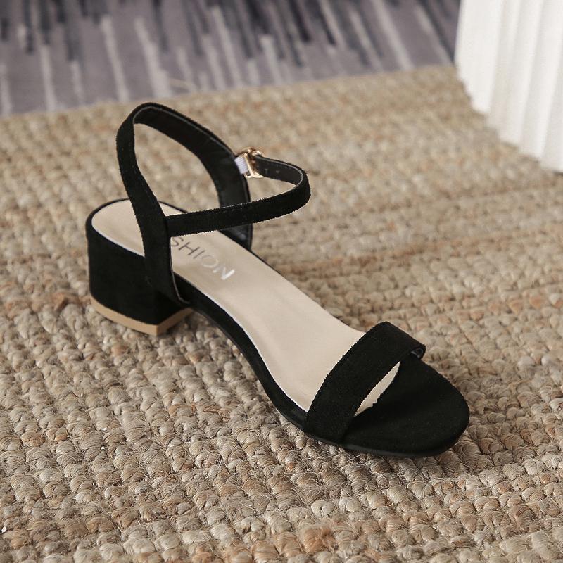 Женские сандалии, летние модные повседневные сандалии с открытым носком, женские сандалии с пряжкой, босоножки на блочном каблуке Sandalias De Verano Para Mujer