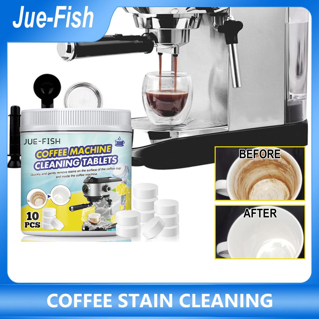JUE-FISH Шипучие таблетки для очистки пятен от кофе для чистки чайных чашек Кофейные чашки Посуда Таблетки для чистки пятен от кофе