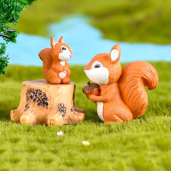 3Pcs/Set Белка Животное Модель Художественные Ремесла DIY Миниатюрный Пейзажный Декор Сада