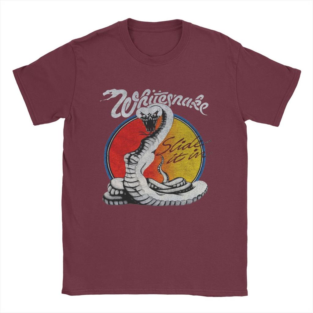 Футболка Whitesnake Band для мужчин, 100% хлопок, забавные футболки, футболки с круглым вырезом, короткий рукав, одежда, новое поступление