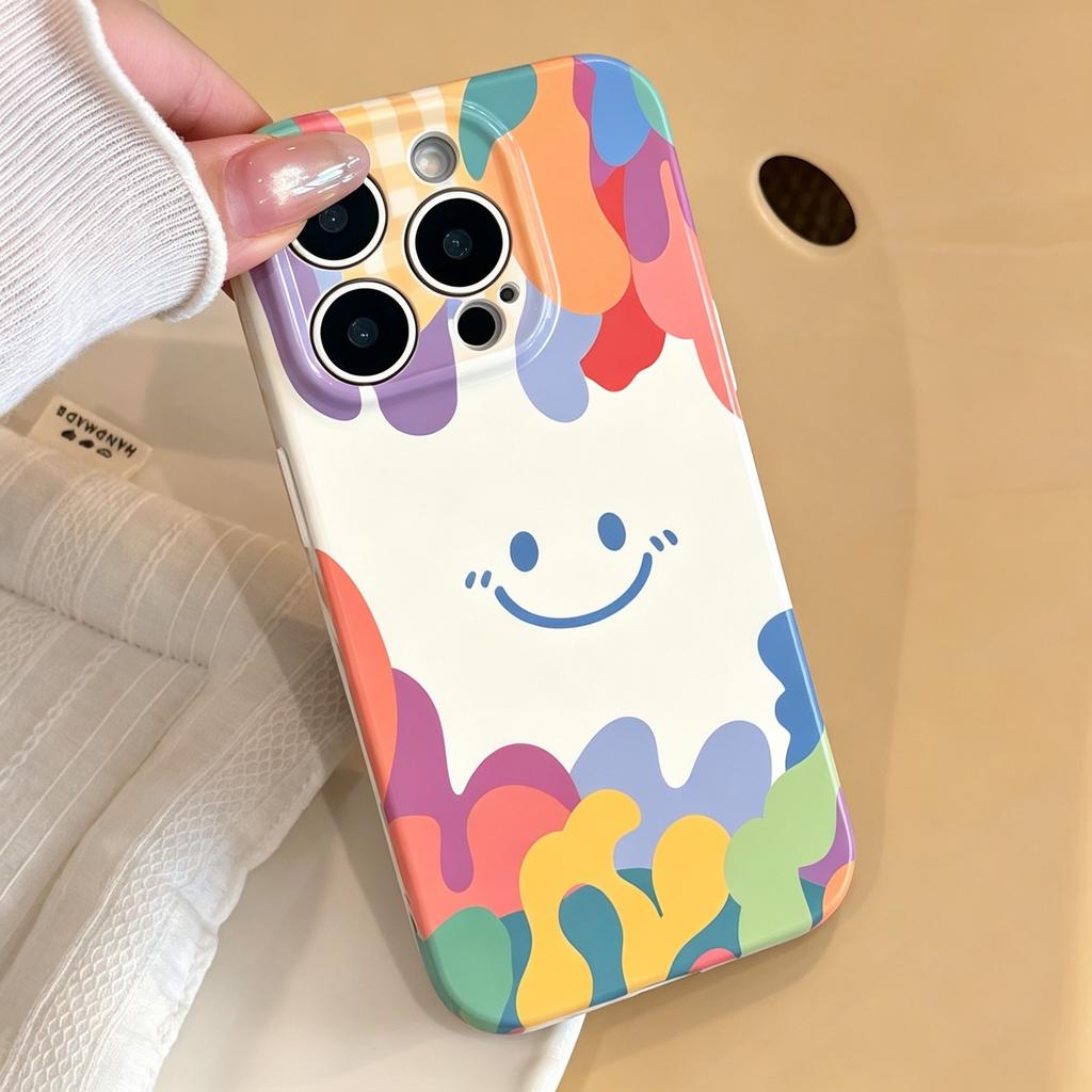 Цветной чехол Filin 2-в-1 со смайликом подходит для iPhone 16 Pro Max, Apple 17, чехол для мобильного телефона 15, противоударный, 11-го поколения