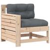 VidaXL Canapé de Jardin Accoudoir avec Coussin, Siège avec Dossier, Fauteuil de Terrasse Patio Arrière-cour Extérieur, Bois 844914