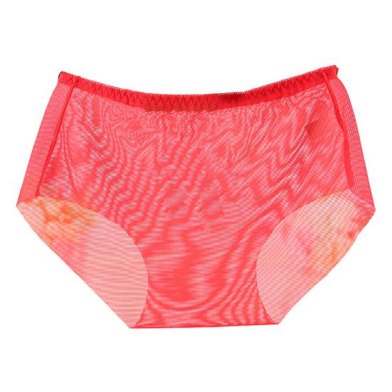 Женские трусики бесшовные средней талии высокая эластичность тонкие прозрачные ледяной шелк дышащие