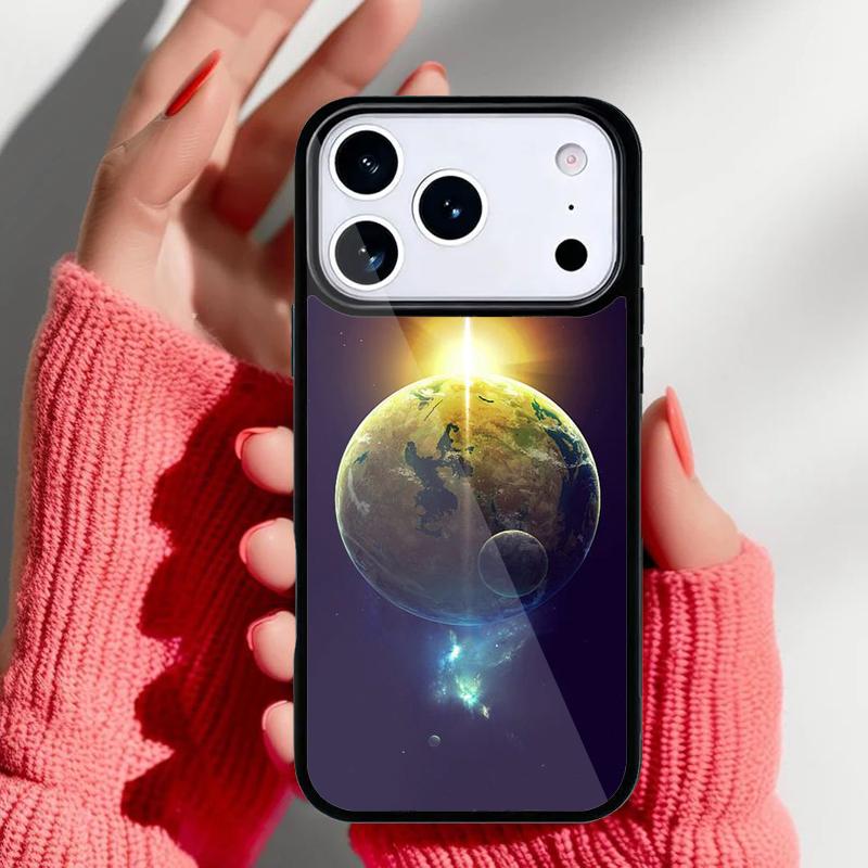 Чехол для телефона Земля Луна Солнце Планета для iPhone 17 16 15 14 13 Pro Max Задняя крышка для 12 11 Pro Coque