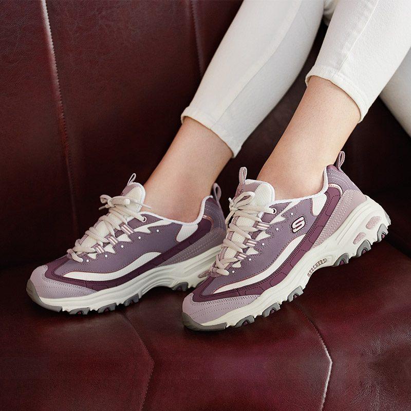 Skechers D'lites 1.0 Gs PurpleWhite 'Purple White' Women's 13143-PRW