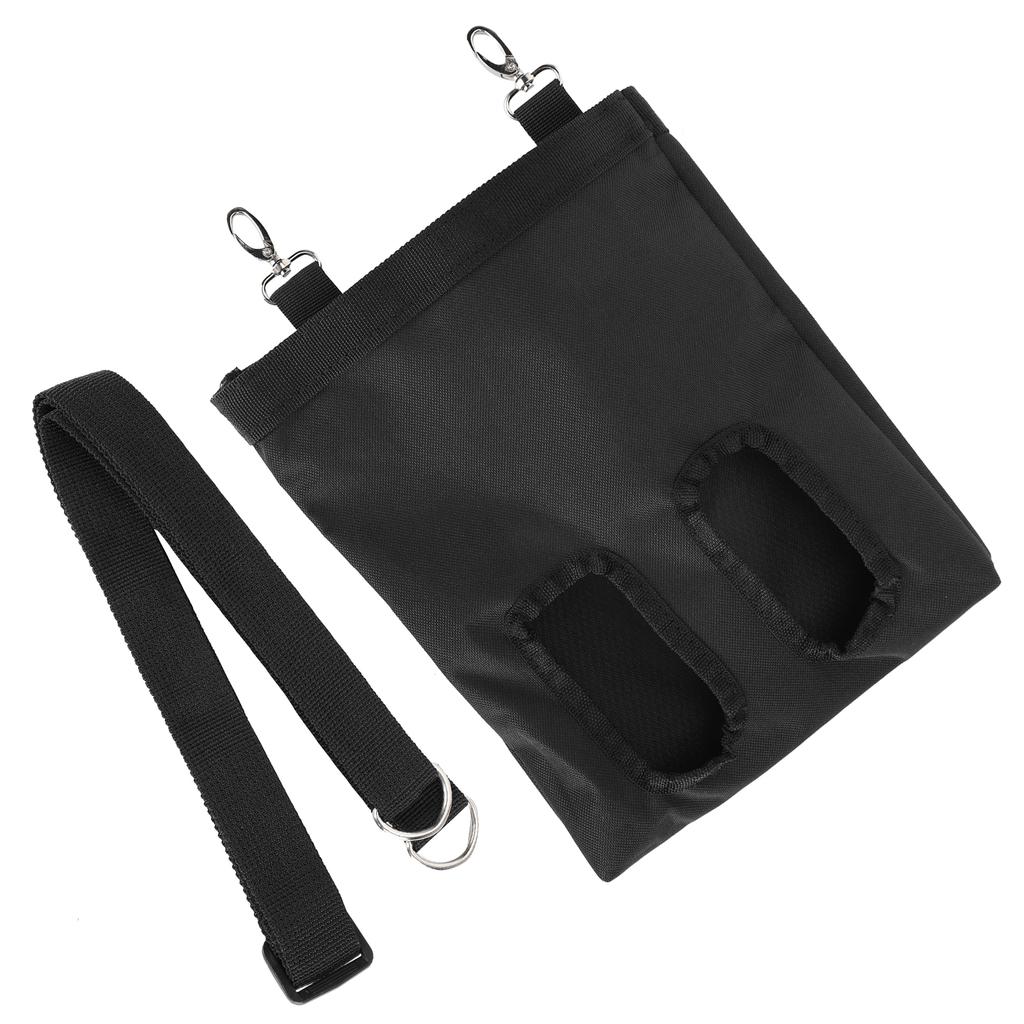 Rabbit Feeder Bag 600D Oxford Fabric Hanging Feeding Device Supply Pet Accessory Black