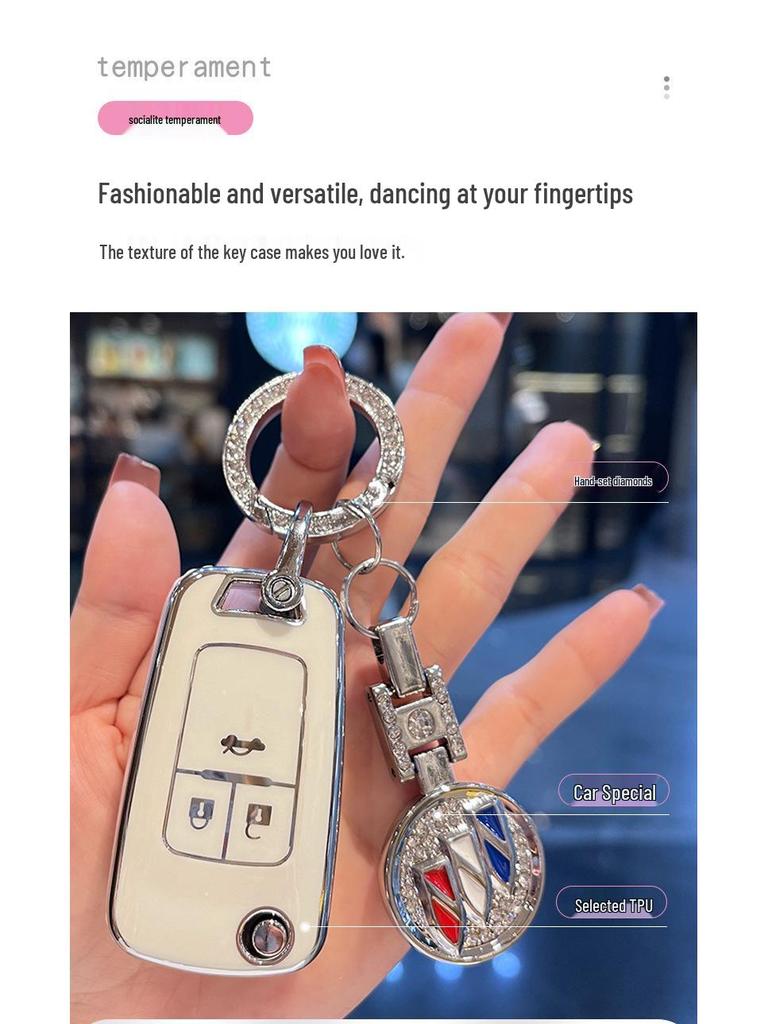 Женский чехол для ключа автомобиля для Buick: Excelle, Regal, Verano, LaCrosse, Envision S