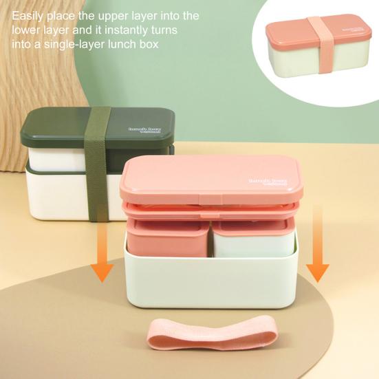 Bento Box 1450 мл герметичный ланч-бокс штабелируемые коробки для закусок с отделениями контейнер для приготовления еды для школы офиса кемпинга