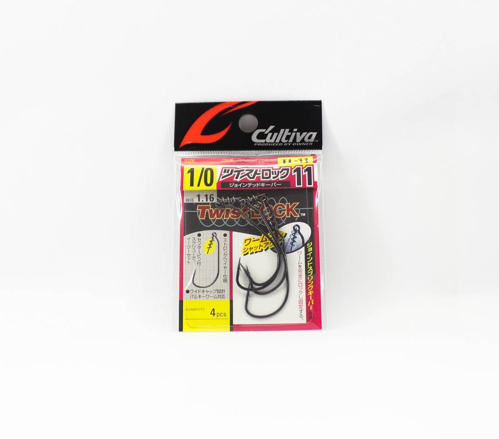 Owner TL-11 Шарнирный червячный крючок с поворотным замком, размер 1/0 (6284)