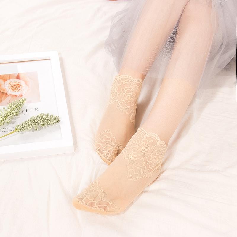 1/5 пар Эластичные кружевные сетчатые носки до щиколотки, низкие носки-подследники, женские мягкие дышащие носки