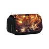 On Attack Titan  Anime Pattern Student Double Layer Flip Cover Bag Stationery