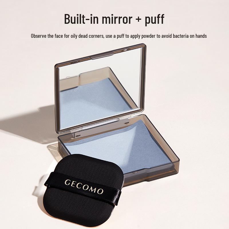 GECOMO Портативная матирующая бумага с пуховкой и зеркальцем