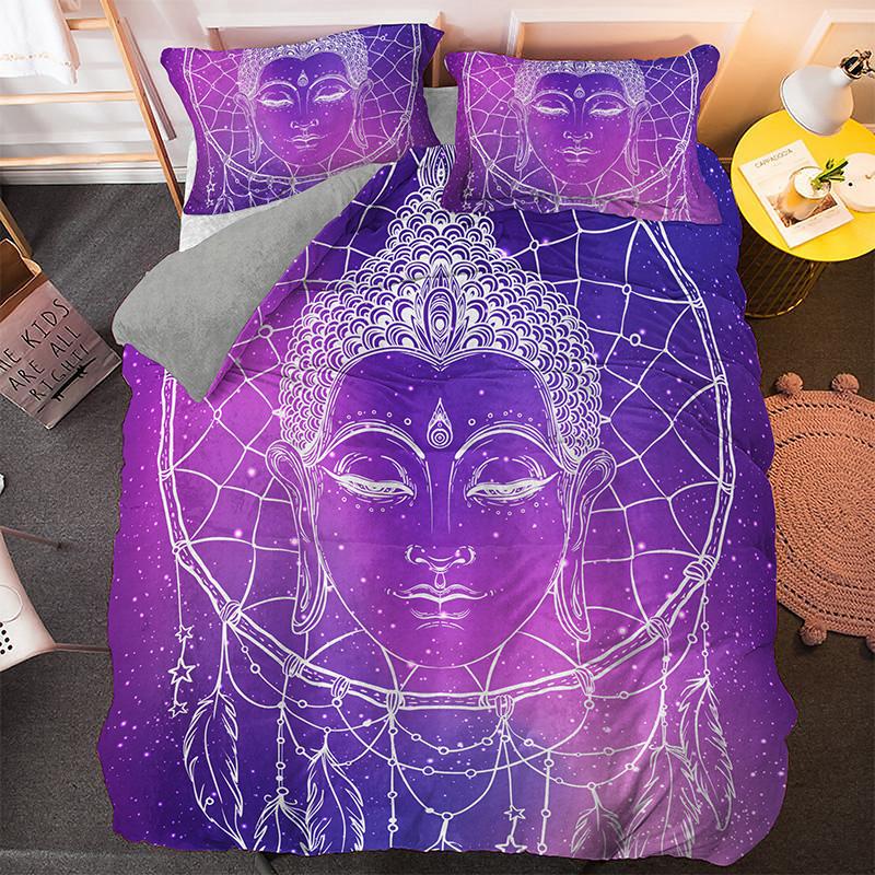 Dreamcatcher Duvet Cover Set Psychedelic Bohemian 3D Print King Queen Polyester Comforter Cover for Kids Boys Girls Bedding Set