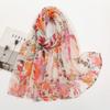 Thin Floral Viscose Scarf Print Voile Shawls and Wraps Pashmina Foulards Muslim Woman Hijab Scarves Long Printed Tippet