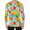 3D Hawaiian Tropical Flower Tiki Printing Long Sleeve Men's T-shirts Colorful Floral Graphic Clothing Tops