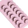 Seven Pairs Of Anime Eyelashes False Eyelashes, Exaggerated Thick Curled Eyelashes, Black Stem One Piece False Eyelashes