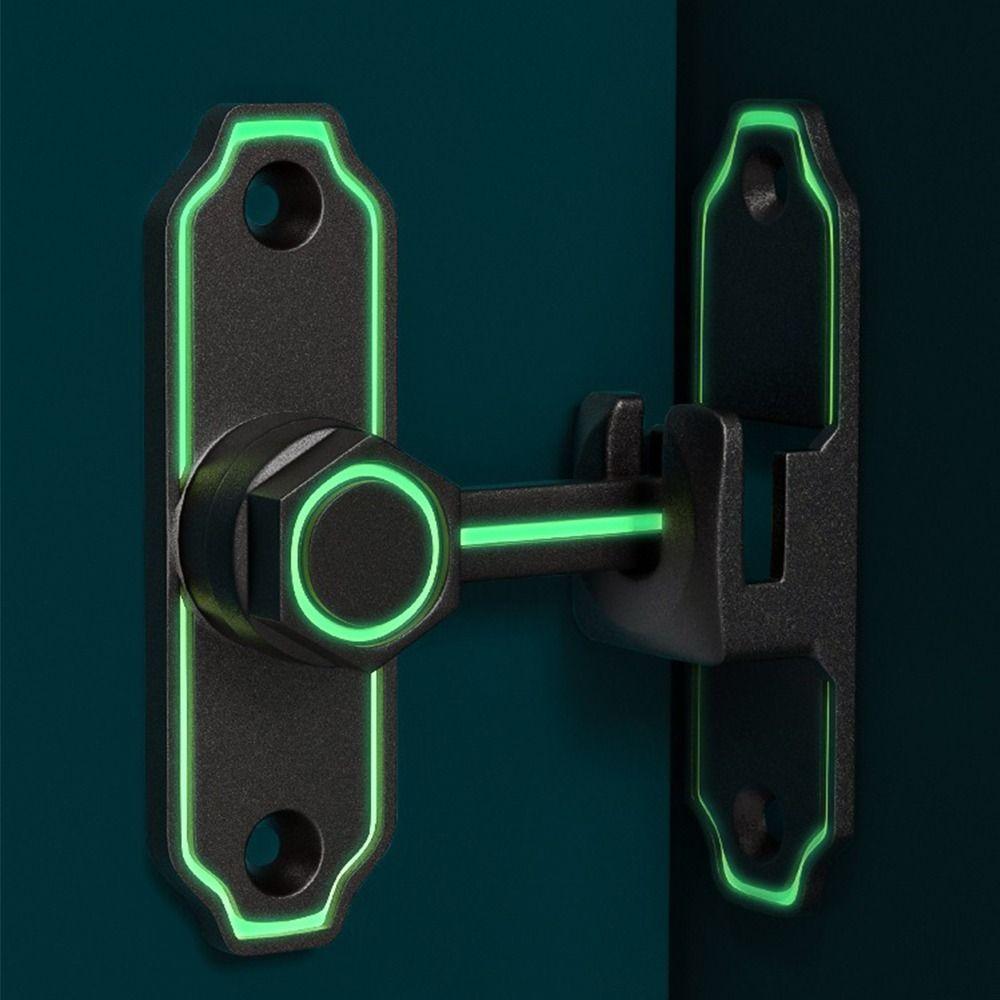 Светящаяся дверная защелка 90 180 градусов, противоугонные дверные задвижки, портативный дверной замок-защита, для помещений