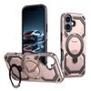 Чехол для мобильного телефона IPhone17 360-градусный вращающийся магнитный держатель Двухкомпонентный противоударный броневой чехол для Apple 16e Защитный чехол